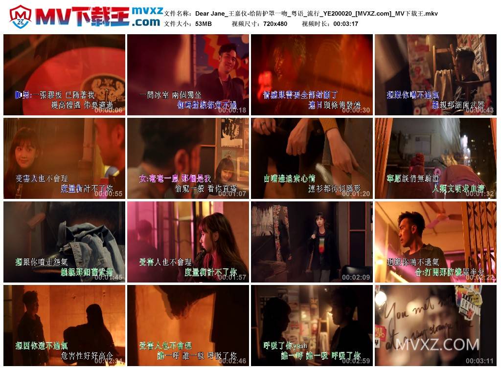 Dear Jane_王嘉仪-给防护罩一吻_粤语_流行_YE200020